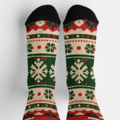 Rode en Groene Kerstsokken met Naam Sokken (Top)