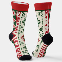 Rode en Groene Kerstsokken met Naam
