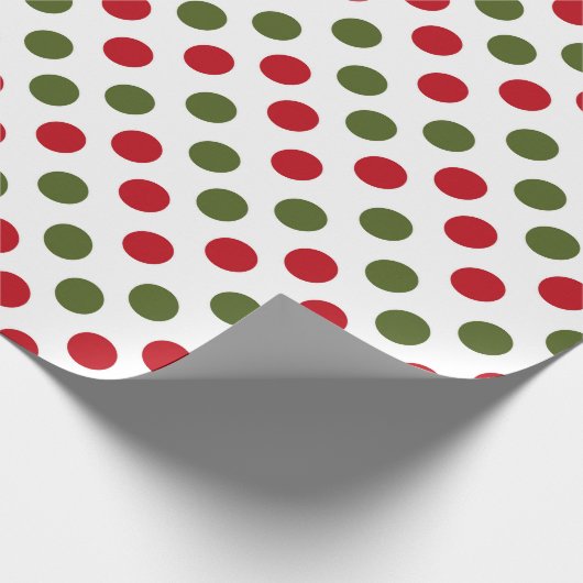 rode en groene kerststippen cadeaupapier (Hoek)