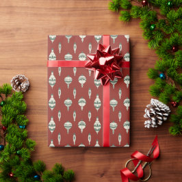 Rode en groene kerstversiering Kerstcadeau verpakk Cadeaupapier