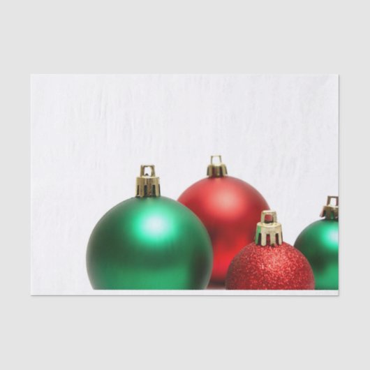 Rode en groene kerstversieringen tissuepapier (Voorkant)