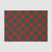 Rode en groene klassieke kerstruitprint tissuepapier (Voorkant)