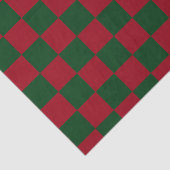 Rode en groene klassieke kerstruitprint tissuepapier (Detail)