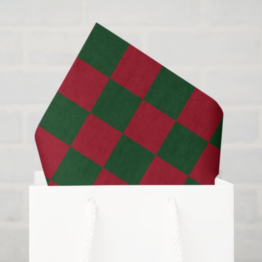 Rode en groene klassieke kerstruitprint tissuepapier (Cadeauzakje)