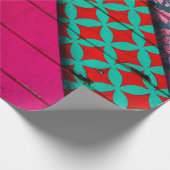 Rode en groene kleding cadeaupapier (Hoek)