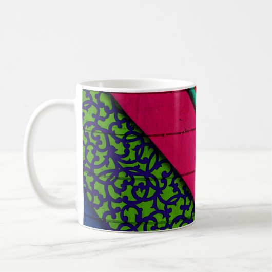 Rode en groene kleding koffiemok (Links)