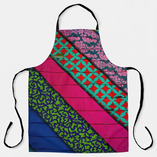 Rode en groene kleding schort (Voorkant)