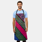 Rode en groene kleding schort (Gedragen)