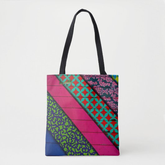 Rode en groene kleding tote bag (Voorkant)