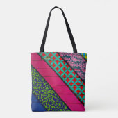 Rode en groene kleding tote bag (Achterkant)