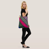 Rode en groene kleding tote bag (Op model)