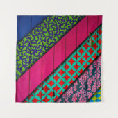 Rode en groene kleding wandkleed (Voorkant (horizontaal))