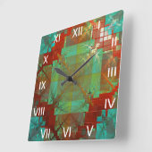 Rode en groene klokkast voor kernfusie vierkante klok (Hoek)