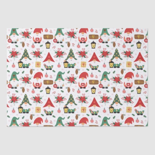 Rode en groene knoma's voor kerstmis tissuepapier (Voorkant)