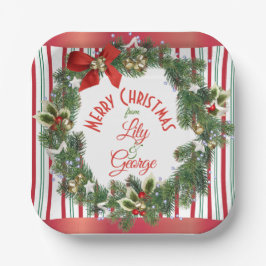  rode en groene krans papier Borden Papieren Bordje