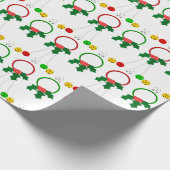 Rode en groene kransen White Wrapping Paper Cadeaupapier (Hoek)