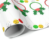 Rode en groene kransen White Wrapping Paper Cadeaupapier (Rol Hoek)