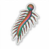 Rode en groene kruipende bug sticker (Voorkant)