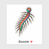 Rode en groene kruipende bug sticker (Vel)