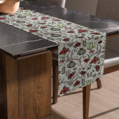 Rode en Groene Land Cowgirl Kerst Antlers Lange Tafelloper