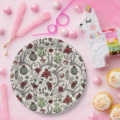 Rode en Groene Land Cowgirl Kerst Antlers Papieren Bordje (Feest)