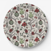 Rode en Groene Land Cowgirl Kerst Antlers Papieren Bordje (Voorkant)