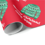 Rode en groene lelijke kersttrui, speciaal aangepa cadeaupapier (Rol Hoek)