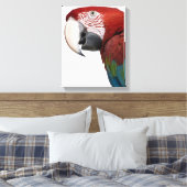 Rode en groene Macaw - Ara chloropterus Canvas Afdruk (Insitu (Slaapkamer))