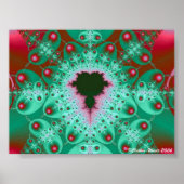 Rode en groene Mandelbrot Poster (Voorkant)