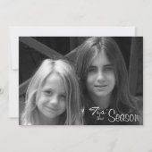 Rode en groene maretak kerstfoto feestdagenkaart (Voorkant)