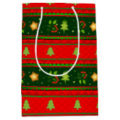 Rode en groene middelgrote cadeautas (Voorkant)