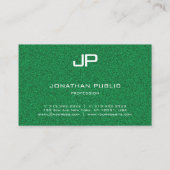 Rode en groene monogram moderne legante Sjabloon Visitekaartje (Achterkant)