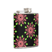 Rode en groene neonbloem heupfles (Rechts)