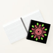 Rode en groene neonbloem notitieboek (Binnen)