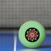 Rode en groene neonbloem pingpongbal (Net)