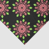 Rode en groene neonbloem tissuepapier (Detail)