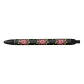 Rode en groene neonbloem zwarte inkt pen (Voorkant)