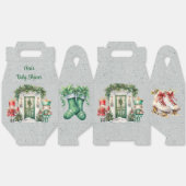 Rode en groene notenkraker Baby shower Bedankdoosjes (Ongevouwen)