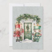 Rode en groene notenkraker Baby shower Kaart (Achterkant)