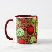 Rode en groene Ornamenten Mok (Links)