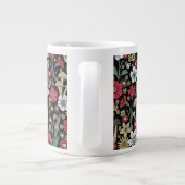 Rode en groene paddenstoelen en bloemen grote koffiekop (Achterkant)