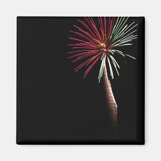 Rode en groene palm Magnet (Voorkant)