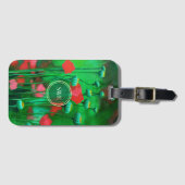 Rode en groene papavers, bloemen voor de Sjabloon Bagagelabel (Voorkant (horizontaal))