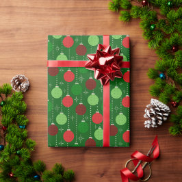 Rode en Groene Pickleball Thema Kerstmis Cadeaupapier