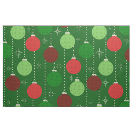 Rode en Groene Pickleball Thema Kerstmis Stof