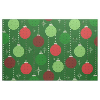 Rode en Groene Pickleball Thema Kerstmis Stof