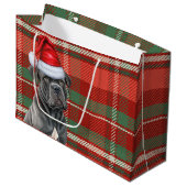 Rode en groene Plaid Cane Corso Hondenliefhebber V Groot Cadeauzakje (Voorkant Gekanteld)