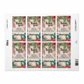 Rode en groene Poinsettia kerstboom krans Etiket (Full Sheet)