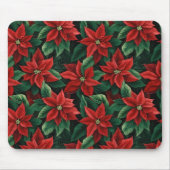  rode en groene Poinsettias digitale kunst Muismat (Voorkant)