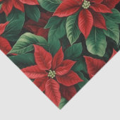  rode en groene Poinsettias digitale kunst Tissuepapier (Detail)